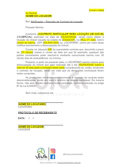 Modelo De Carta De Rescis O De Contrato De Aluguel De Imovel Comercial Porn Sex Picture 9043
